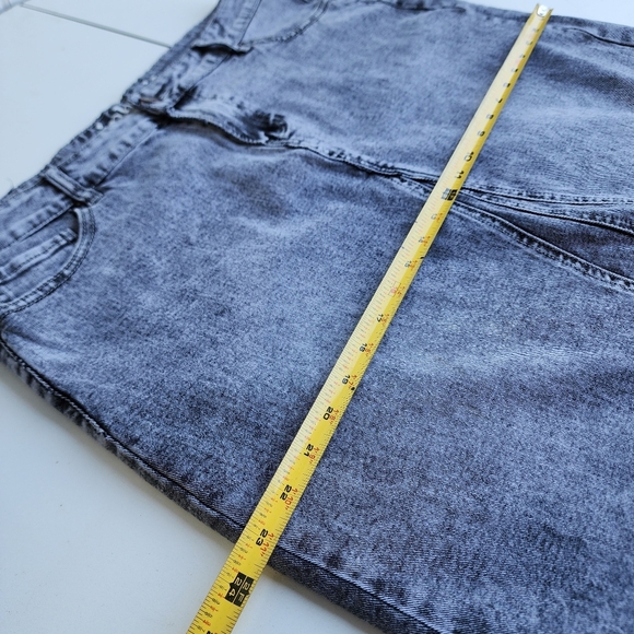 Inherit Clarie Skirt Womens 15/16 Denim Modest Pencil Midi Stretch Gray Black - Picture 4 of 11